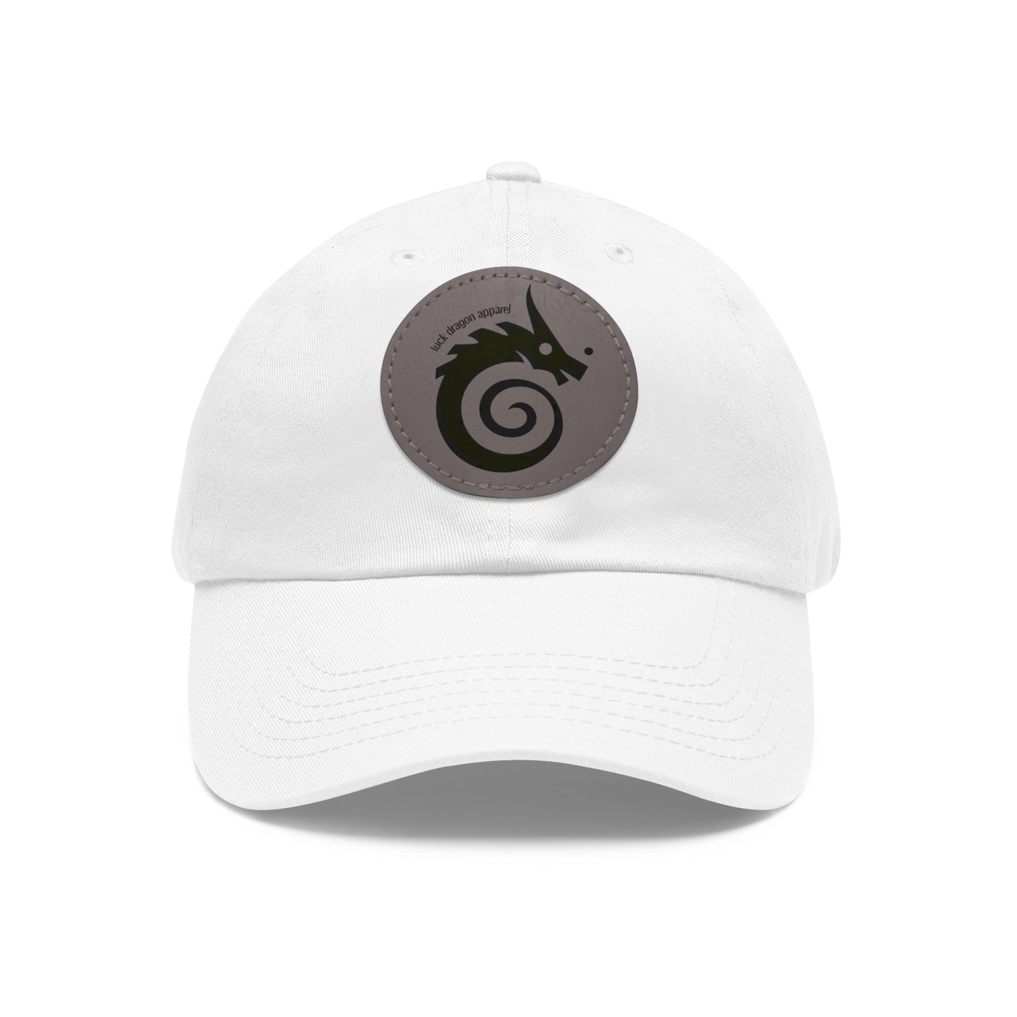 Dad Hat with Leather Patch (Round)