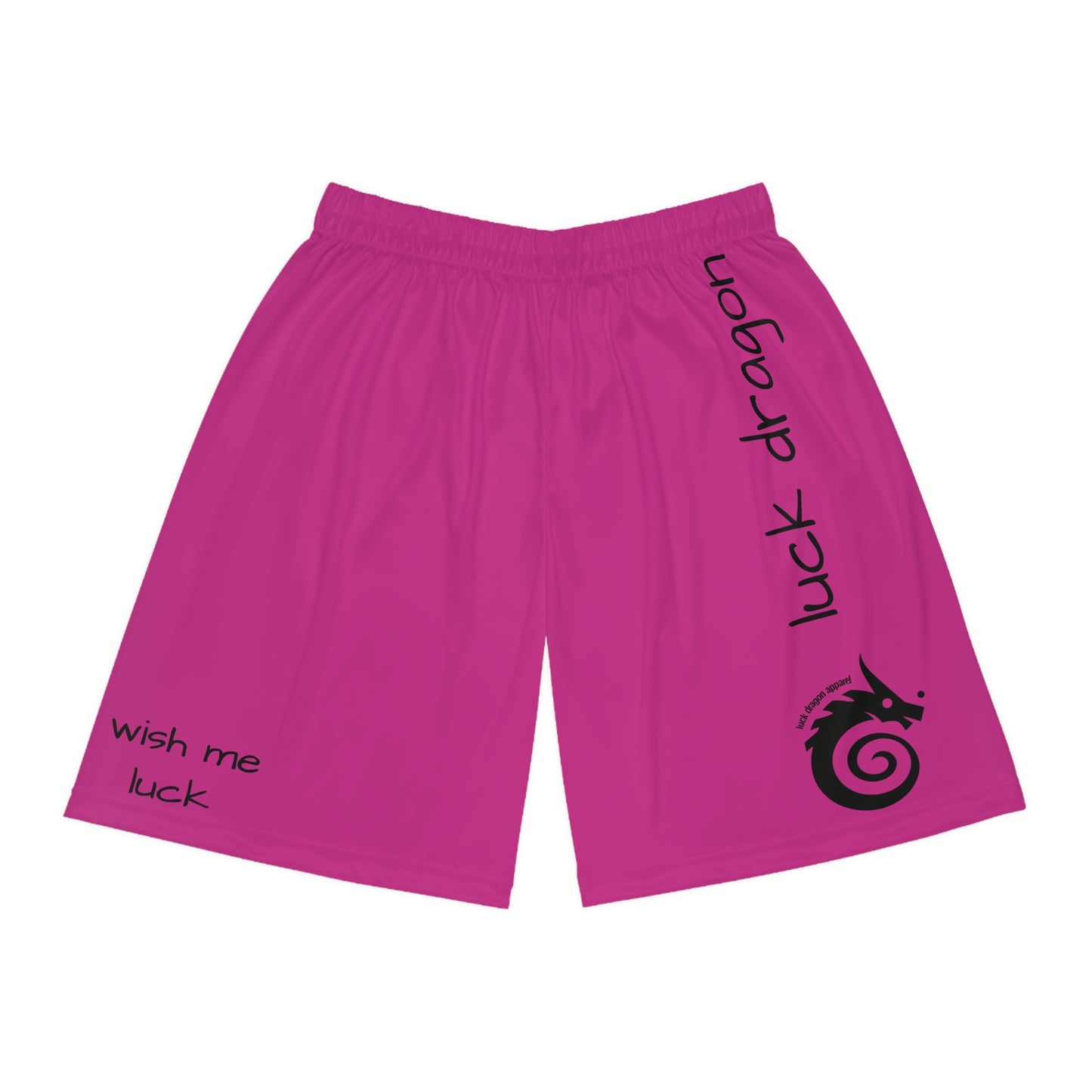 Hot Pink Basketball Shorts (AOP)