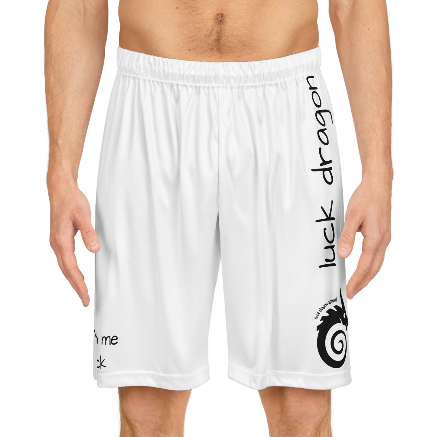 White Basketball Shorts (AOP)