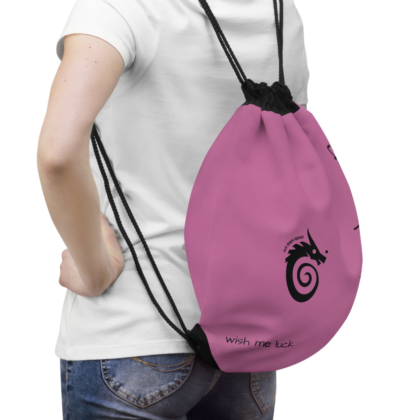 Pink Drawstring Bag