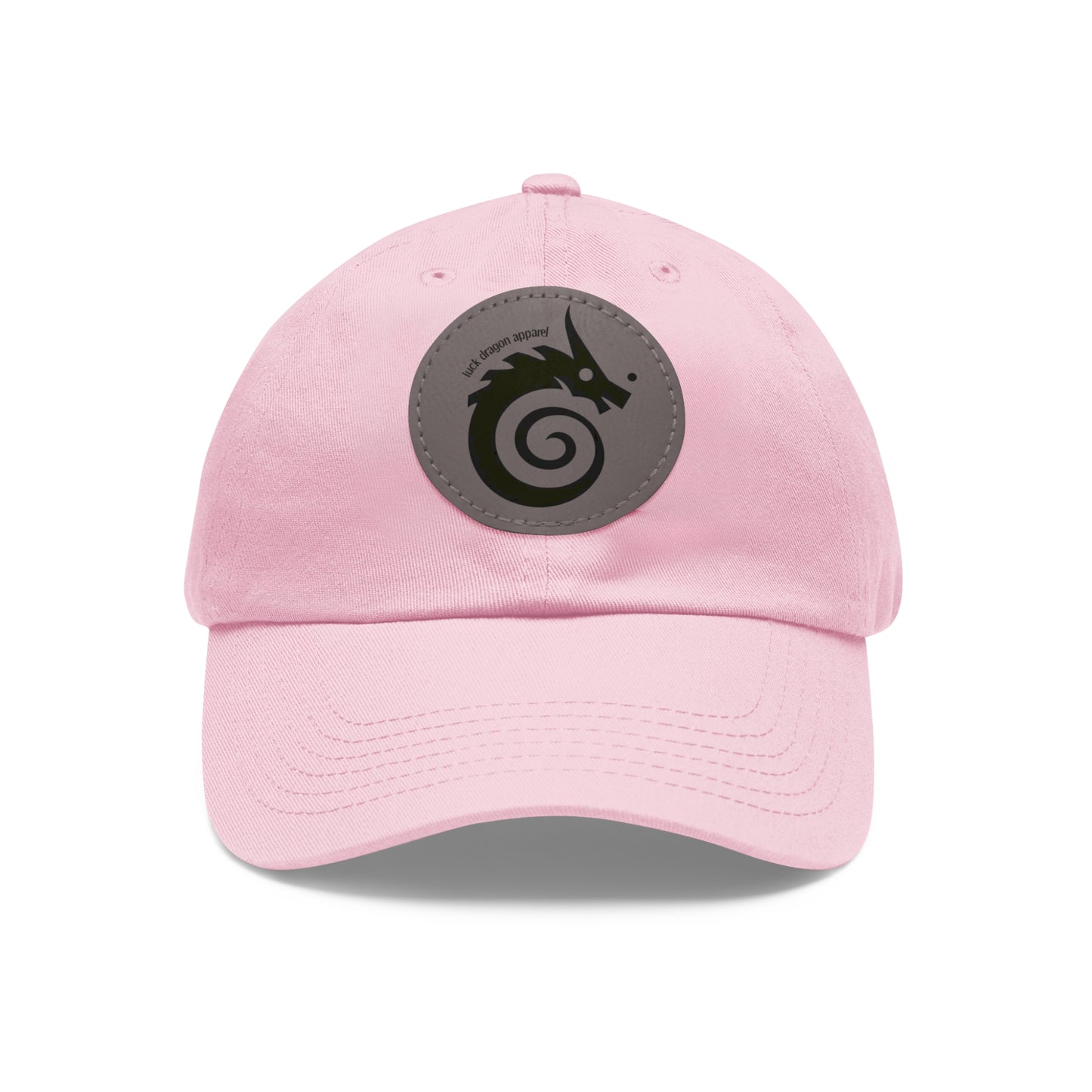 Dad Hat with Leather Patch (Round)