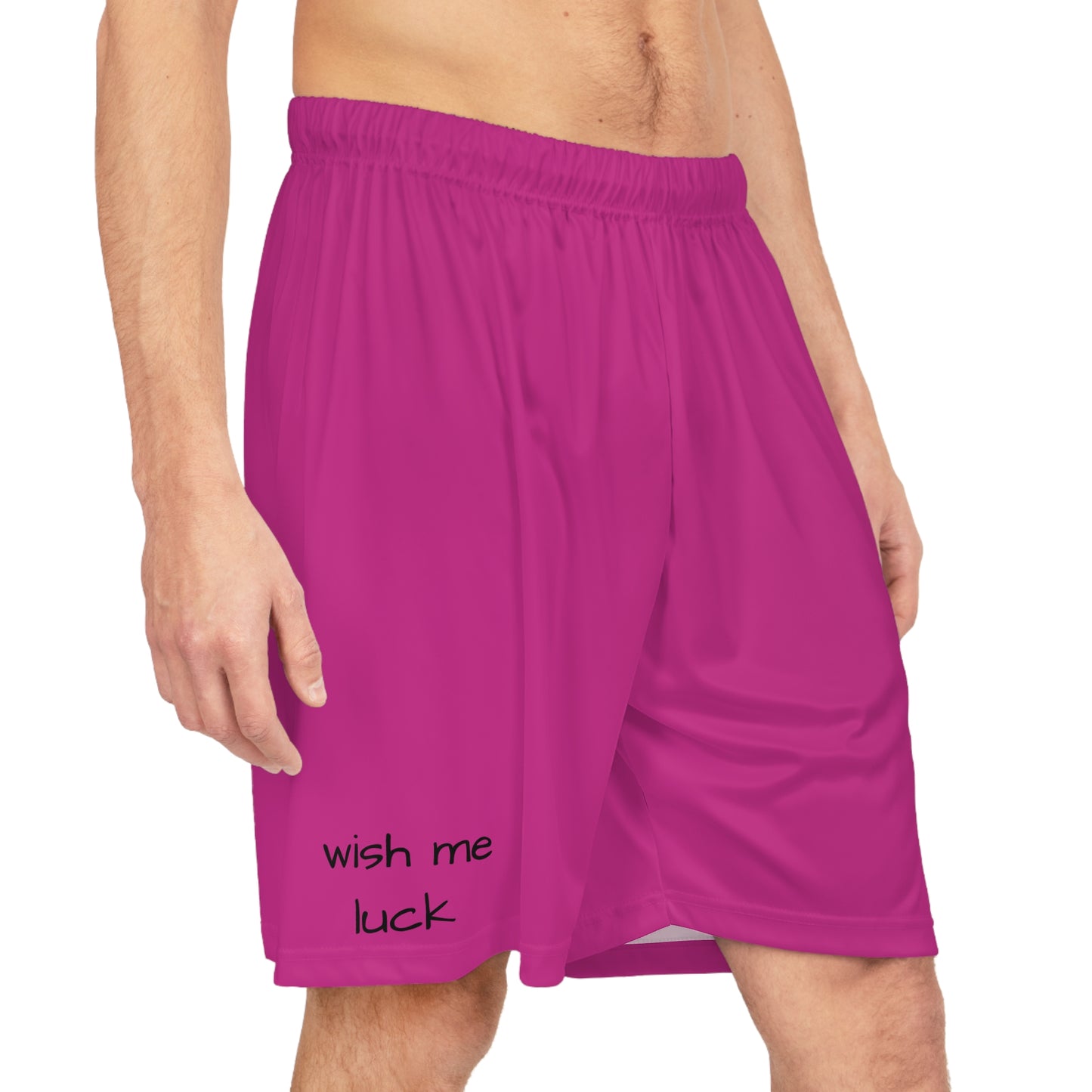 Hot Pink Basketball Shorts (AOP)