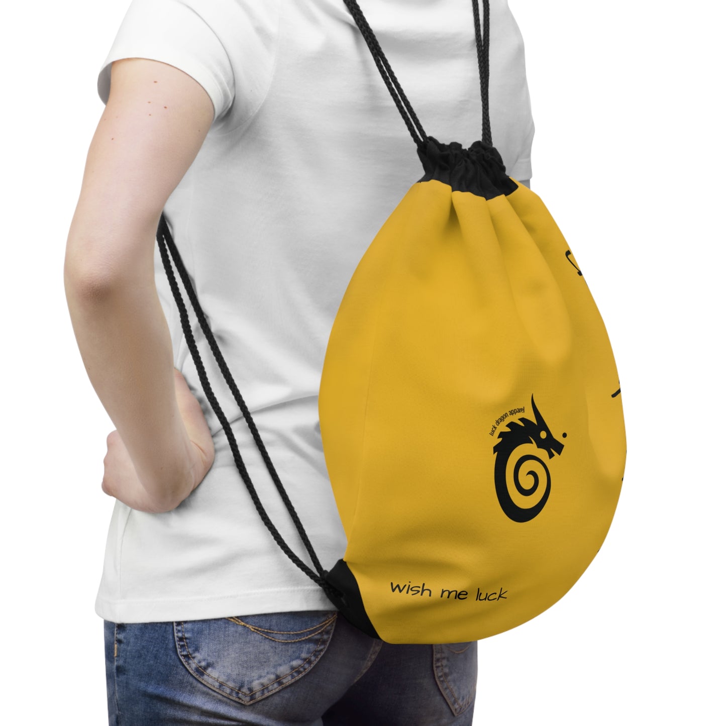 Yellow Drawstring Bag