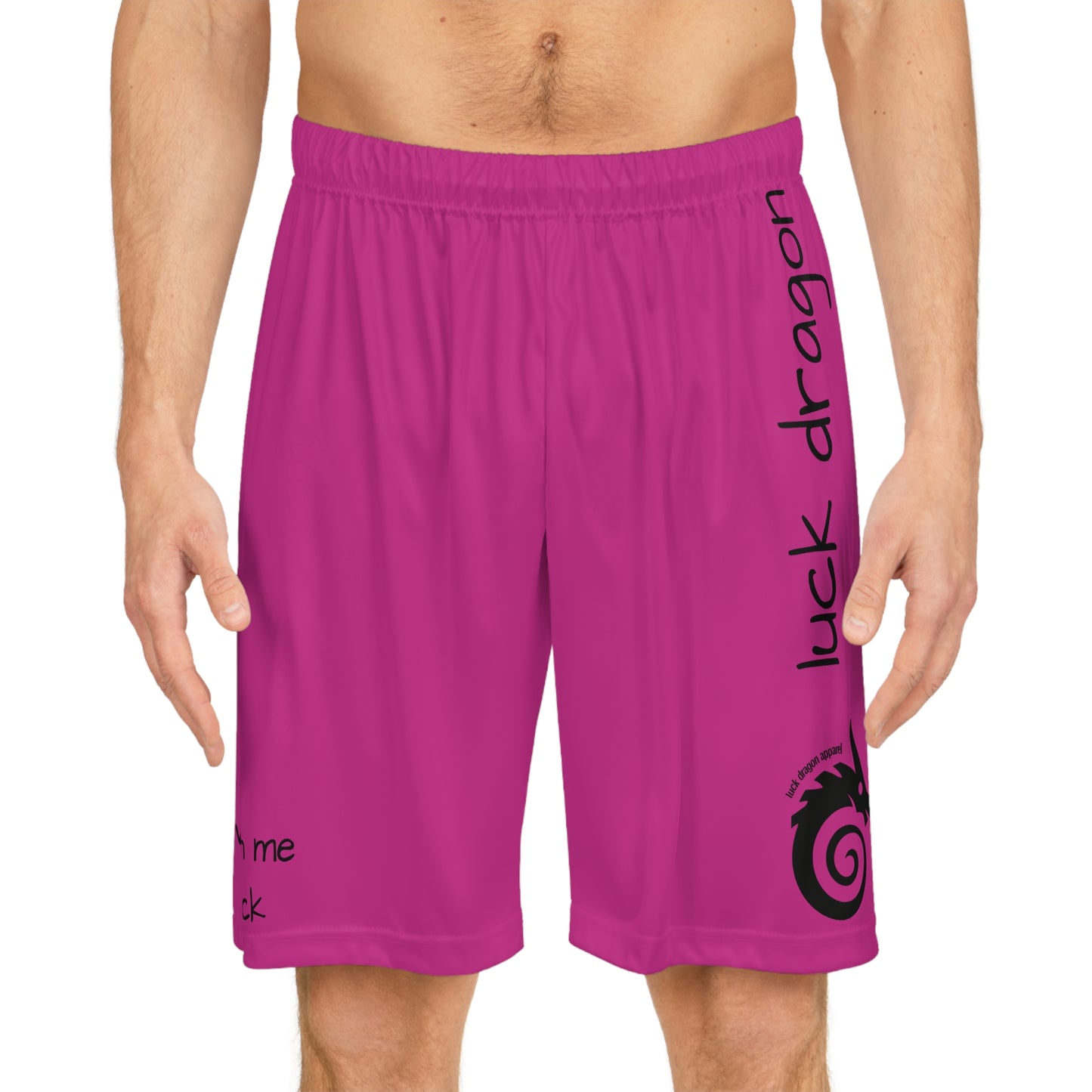 Hot Pink Basketball Shorts (AOP)