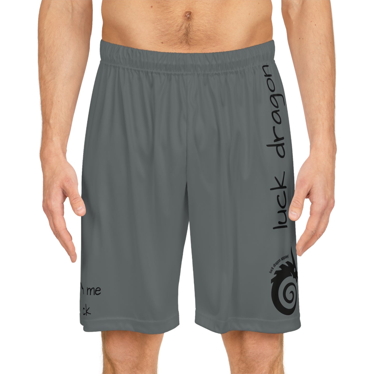 Grey Basketball Shorts (AOP)